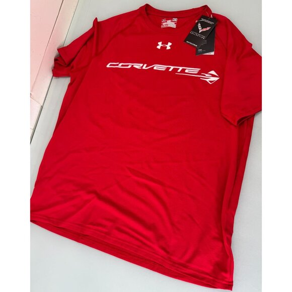 Corvette Under Armour Performance T Shirt Mens Medium M Short Sleeve Loose fit - Picture 1 of 8